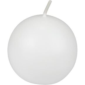 CBZ-014 6-Piece Ball Candles, 3-Inch, Whit, White, 6 Count