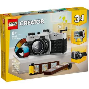 LEGO Creator 3 in 1 Retro Camera Toy, Transforms from Toy Camera to Retro Video Camera to Retro TV Set, Photography Gift for Boys and Girls Ages 8 Years Old and Up Who Enjoy Creative Play, 31147