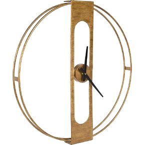 Kate and Laurel Urgo Numberless Modern Metal Wall Clock, Gold Finish with Black Hands