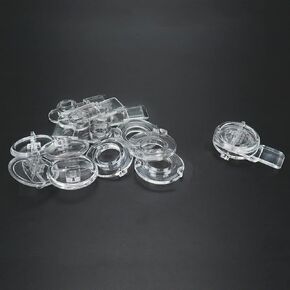 LC LICTOP Plastic Lock Hasp Acrylic Mini Buckle Latch Transparent Hinge Hasps for Wood Box Gift Jewelry 5pcs