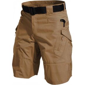 YAXHWIV Men's Hiking Cargo Shorts Lightweight Waterproof Tactical Outdoor Work Shorts with Pockets