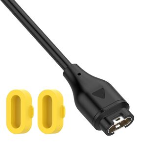Compatible with Garmin Fenix 5/5S/5S Plus/5 Plus/5X/5X Plus Charger Cable,Replacement Charging Cable USB A 3.3ft/1M,Silicone Charger Port Protector Anti Dust Plug