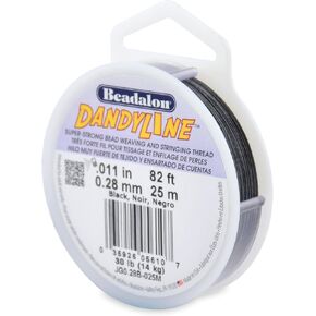 Beadalon DandyLine 0.15 mm (0.006") White 100 m (328 ft) Braided Beading Thread