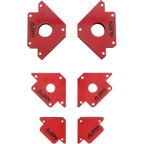 ABN Arrow Welding Magnet Fabrication Holder Set - 6pk 25lb, 50lb, and 75lb Positioning Square Welding Table Magnet Clamps for 45, 90, 135 Degree Angles