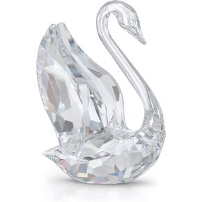 Swarovski Signum Swan Ornament, Clear Crystal Swan Figurine, from The Iconic Swan Collection