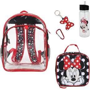 Disney Minnie Mouse 5-Piece Backpack & Lunchbox Set With Water Bottle