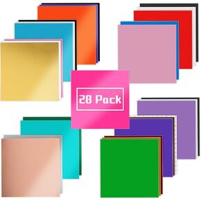 IModeur Metallic Permanent Vinyl-40Pack Permanent Self Adhesive Vinyl Sheets - Metallic Permanent Adhesive Vinyl Sheets for All Kinds of Cutting Machines in Kuwait
