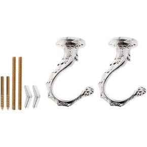 Penck Swag Hooks for Ceiling Hanging - Decorative Ceiling Hooks for Hanging Plants - Heavy Duty Hooks with Hardware for Ceiling Installation Cavity Wall Fixing, Bronze, 2-Pack