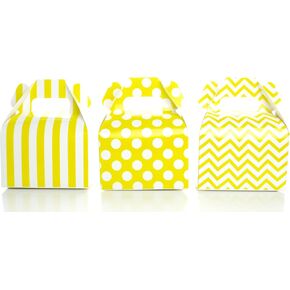 Food With Fashion Hot Pink Polka Dot Favor Boxes (12 Pack) - Small Candy Favor Boxes, Bright Pink Boxes, Party Supplies