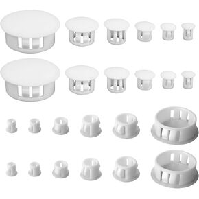 6 Sizes Nylon Plastic Hole Plugs White Plastic Plugs for Round Holes Round Drill Screw Hole Plugs Covers Furniture Hole Decorative Cover for Holes Hardware Plugs 1/5" 1/4" 5/16" 7/8" 1/2" 1" in Saudi Arabia