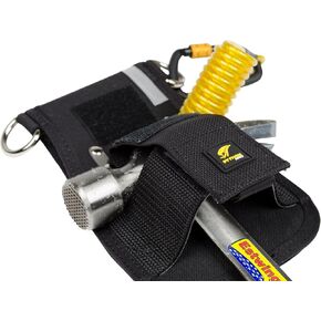 3M DBI-SALA Fall Protection For Tools, 1500093,Hook andLoop Closure Strap w/1" D-Rings On Both Sides Of Holster Allowing Tools To Be Tethered By User Preference - HOL-HAMMER , Black