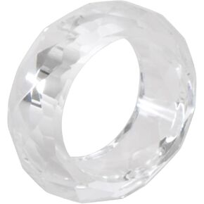 SARO LIFESTYLE NR023.C Crystal Napkin Rings (4 Pack), Clear
