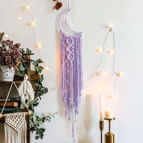 Dream Catcher, Star Moon Dream Catcher, Home Decor, Boho Dream Catcher, Girls Bedroom Decor Dream Catcher Wall Decor, Gifts for Teenager Girls Friends Gifts, Gifts for Women Gifts for mom Purple Gifts