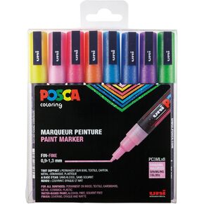 Posca Acrylic Paint Marker Set, Glitter, Assorted