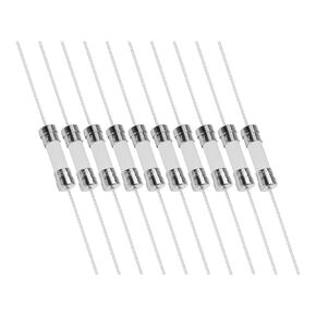 Heyiarbeit Ceramic Fuses Axial with Lead Wire 250V 3.15A 5x20mm/0.20"x0.78" Time Delay Slow Blow for Energy Saving Lamp Bulb 5Pcs (T3.15A)