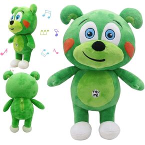 Verceco Singing Stuffed Animals Green Bear Music Plush Toys for Toddler 1-3 Stuffed Bear Plushies Toys for Kids Birthday 12"