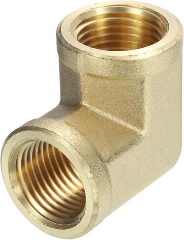 uxcell 90 Degree Barstock Street Elbow Pipe Fitting 1/2 Inch NPT Female to 1/2 Inch NPT Female, Forged Hose Fitting Adapter for Gas, Air, Oil, Propane in Saudi Arabia