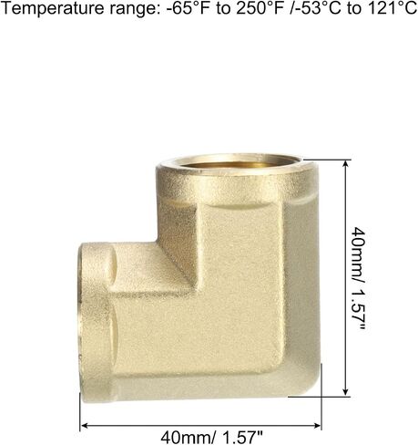 uxcell 90 Degree Barstock Street Elbow Pipe Fitting 1/2 Inch NPT Female to 1/2 Inch NPT Female, Forged Hose Fitting Adapter for Gas, Air, Oil, Propane in Saudi Arabia