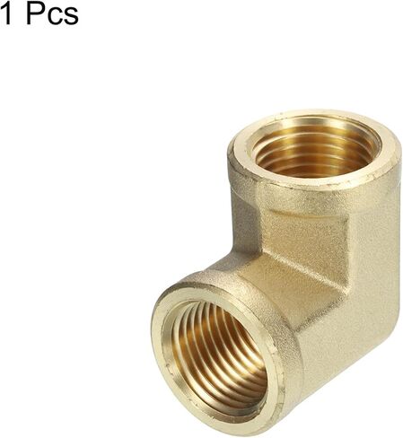 uxcell 90 Degree Barstock Street Elbow Pipe Fitting 1/2 Inch NPT Female to 1/2 Inch NPT Female, Forged Hose Fitting Adapter for Gas, Air, Oil, Propane in Saudi Arabia
