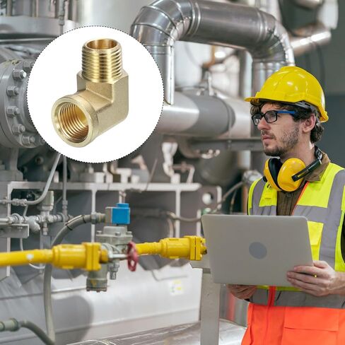 uxcell 90 Degree Barstock Street Elbow Pipe Fitting 1/2 Inch NPT Female to 1/2 Inch NPT Female, Forged Hose Fitting Adapter for Gas, Air, Oil, Propane in Saudi Arabia