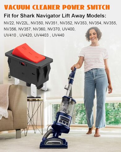 مفتاح طاقة قابل للرفع مناسب للمكنسة الكهربائية Shark Navigator، لـ NV22 NV26 NV351 NV60 NV70 NV95 UV400 UV420 in Kuwait