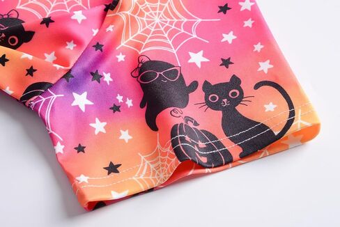 Halloween Scrub Tops Women Cute V-Neck Pumpkin Elf Printed Nurse Working Uniforms 2 Pockets Holiday Stretchy Tee Shirt in Kuwait