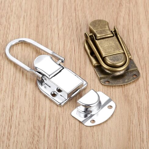 dophee 2pcs خمر صندوق معدني قفل غلق بمشبك مزلاج قفل تبديل مشبك لصندوق المجوهرات هدية مربع حالة حقيبة الأمتعة الأثاث الأجهزة مع مسامير، البرونزية العتيقة in Saudi Arabia