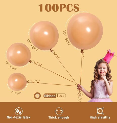 Ponamfo Black Party Latex Balloons - 100Pcs 18"+12"+10"+5" Ballons Balloon Arch Kit as Birthday Party Balloons Baby Shower Balloons Wedding Anniversary Bridal Shower Party Decorations in Kuwait