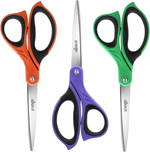 LIVINGO Sharp Scissors Bulk: 24 Pack of Scissors Set All Purpose Heavy Duty for Office Home Middle High School Classroom Teacher Supplies Craft Cutting Paper Fabric Sewing, Comfortable Grip, 8.5 Inch in Saudi Arabia