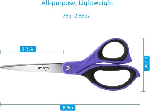 LIVINGO Sharp Scissors Bulk: 24 Pack of Scissors Set All Purpose Heavy Duty for Office Home Middle High School Classroom Teacher Supplies Craft Cutting Paper Fabric Sewing, Comfortable Grip, 8.5 Inch in Saudi Arabia
