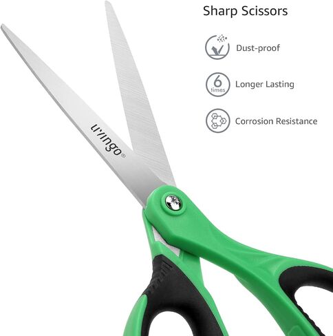 LIVINGO Sharp Scissors Bulk: 24 Pack of Scissors Set All Purpose Heavy Duty for Office Home Middle High School Classroom Teacher Supplies Craft Cutting Paper Fabric Sewing, Comfortable Grip, 8.5 Inch in Saudi Arabia