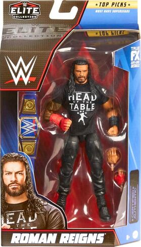 مجموعة شخصيات Mattel WWE Roman Reigns Top Picks Elite Collection، مفصلية وتفاصيل تشبه الحياة، ملحقات قابلة للتبديل، 6 بوصات in Kuwait