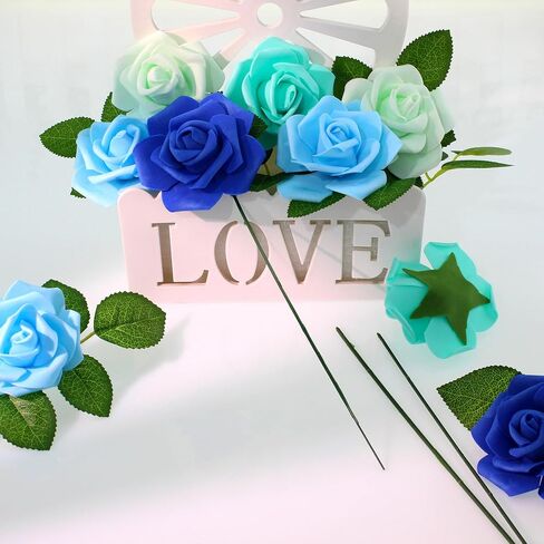 100 Pcs 3 Inch Artificial Flowers Bulk 5 in 1 Set Faux Foam Fake Rose Head Wedding Decoration Bridal Shower Centerpiece Arrangement Wall Table Decor DIY Craft (4 Shades of Pink White) in Saudi Arabia