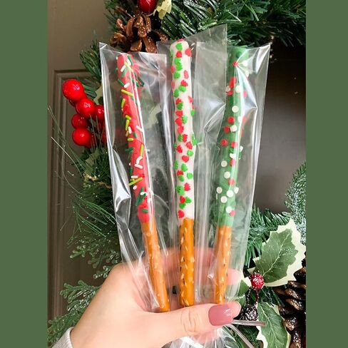 Morepack Self Sealing Cellophane Bags,2x10 Inches 300 Pcs Clear Pretzel Rod Bags, Resealable Cellophane Bag for Packaging ICY Candy Popsicle,Gifts, Favors, Products, Candy in Saudi Arabia