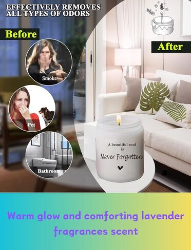 Sympathy Gifts for Loss of Loved One-Thinking of You Gifts,Bereavement Gifts, Get Well Soon Lavender Scented Candle in Saudi Arabia