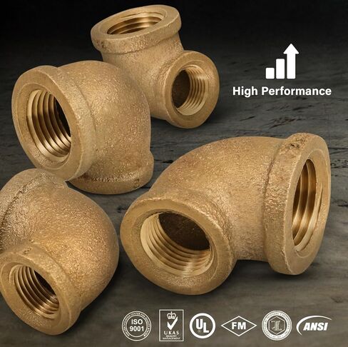 BRRL1143-NL 1-1/4 X 1 بوصة كوع نحاسي مخفض 90 درجة، بدون رصاص in Kuwait