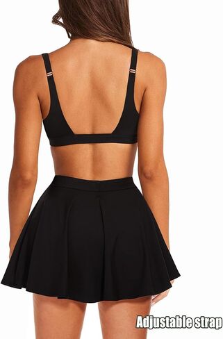 طقم تنورة تنس مكون من قطعتين للنساء، طقم تنورة صغيرة مكون من قطعتين، تنورة رياضية للخروج، تنورة رياضية، كرة البيسبول in Kuwait