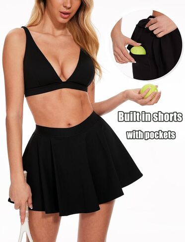 طقم تنورة تنس مكون من قطعتين للنساء، طقم تنورة صغيرة مكون من قطعتين، تنورة رياضية للخروج، تنورة رياضية، كرة البيسبول in Kuwait