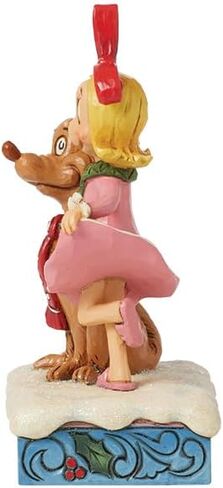 Enesco Dr. Seuss Grinch by Jim Shore Cindy Lou and Max Wearing Scarves Figurine, Stone Resin Hand Crafted Collectible Christmas Figurines Home Decor Sculpture Statue, 5.63 Inch, Multicolor in Saudi Arabia