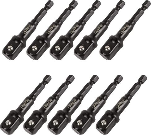 ARES 70387-10-Piece 3/8-Inch Drive 3-Inch Impact Grade Socket Adapter Set - Turns Impact Drill Drivers into High Speed Socket Drivers in Saudi Arabia