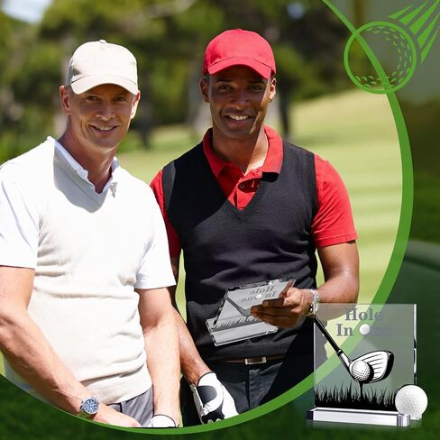3 Pcs Hole in One Golf Trophy, Golf Ball Insert, Trophies for Adults Kids Sports Desktop Table Decor Gift for Golfers Tournaments Competitions Prize in Saudi Arabia