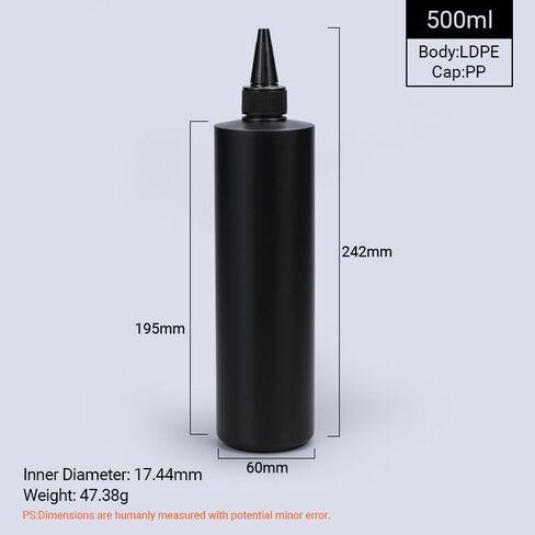 Black Plastic Squeeze Dispensing Bottles Glue Bottle Light-proof Sealed Plastic Bottle With Caps, For DIY Crafts, Glue, Liquids (34oz 10 Ppack) in Saudi Arabia