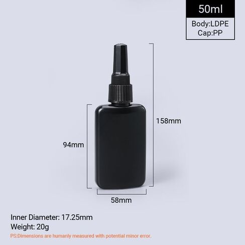 Black Plastic Squeeze Dispensing Bottles Glue Bottle Light-proof Sealed Plastic Bottle With Caps, For DIY Crafts, Glue, Liquids (34oz 10 Ppack) in Saudi Arabia