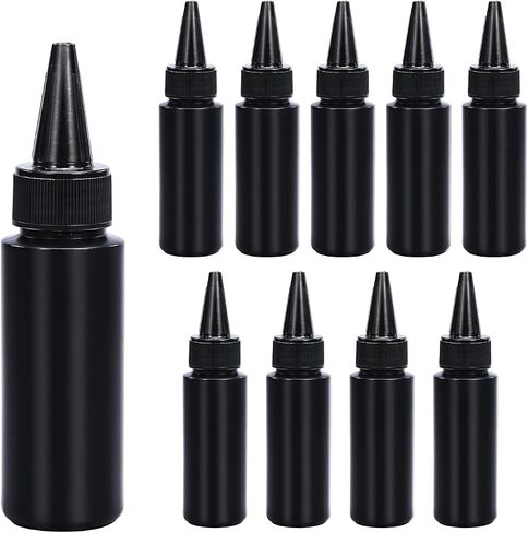 Black Plastic Squeeze Dispensing Bottles Glue Bottle Light-proof Sealed Plastic Bottle With Caps, For DIY Crafts, Glue, Liquids (34oz 10 Ppack) in Saudi Arabia