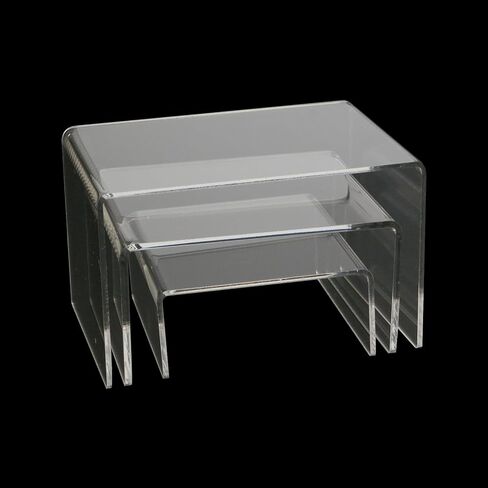 Crapyt 2 مجموعة من حاملات العرض الأكريليك قزحية الألوان، حاملات عرض أكريليك قوس قزح للمجوهرات الصغيرة والحلي والدمى 5.2 بوصة × 3.03 بوصة × 2.99 بوصة ملونة in Kuwait