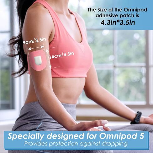 20 قطعة لاصقة لـ Omnipod 5 - أغطية مستشعر مقاومة للماء، سهلة الاستخدام، رقع سوداء مقطوعة مسبقًا، حماية طويلة من 10 إلى 14 يومًا من YOUSHARES (أسود) in Saudi Arabia