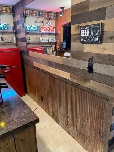 CeilingConnex Colorado Steel Rustic Corrugated Metal Wainscoting (5-Pack Galvalume) in Saudi Arabia