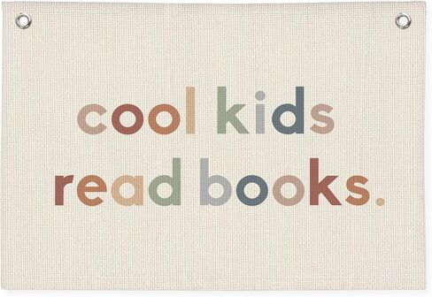 Reading Corner Decor for Classroom, Cool Kids Read Books Canvas Banner, Read Sign Wall Hanging Banner Flag Decor for Reading Corner Nook Playroom in Saudi Arabia