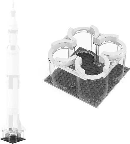 منصة إطلاق لـ Lego NASA Apollo Saturn V 21309 & 92176 مجموعة بناء نموذج علوم الصواريخ للفضاء الخارجي، مكعبات بناء نموذج مشروع إبداعي (53 قطعة) in Kuwait