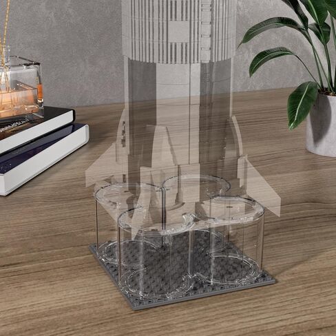 منصة إطلاق لـ Lego NASA Apollo Saturn V 21309 & 92176 مجموعة بناء نموذج علوم الصواريخ للفضاء الخارجي، مكعبات بناء نموذج مشروع إبداعي (53 قطعة) in Kuwait